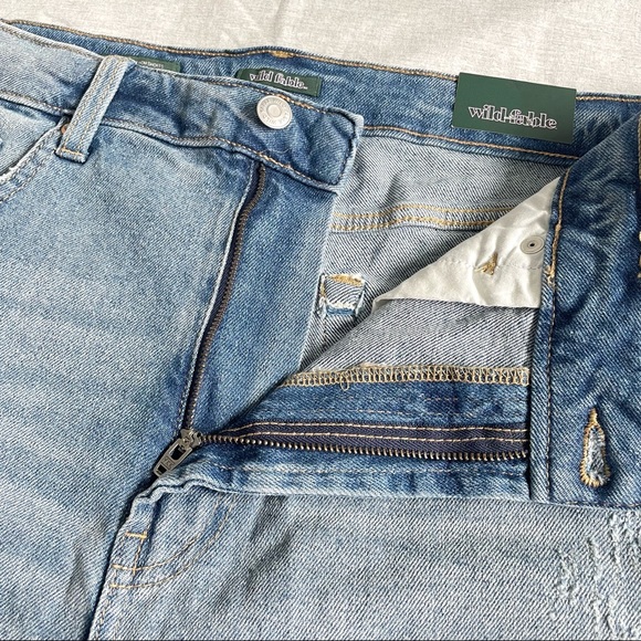 Wild Fable Highest-Rise Mom Jean Distressed Shorts - 14 - Picture 3 of 9
